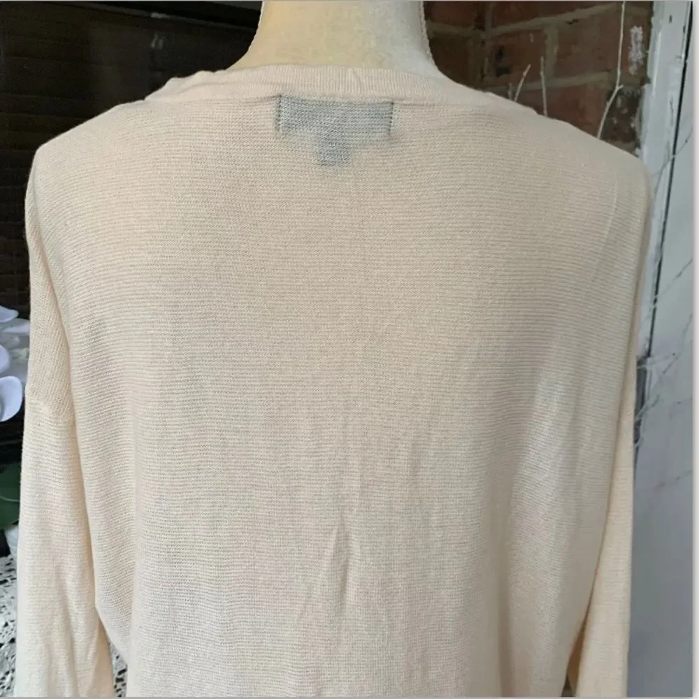 NWT Mossimo Knit Top Peach Sheer Stretch Light Size L Peach Color